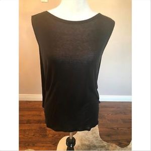 ALEXANDER WANG Sleeveless Black Drapey Top SZ XS